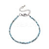 Natural Apatite Round Beaded Bracelets BJEW-JB09390-01-1