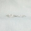 2Pcs Heart 925 Sterling Silver Micro Pave Clear Cubic Zirconia Finger Rings for Women FS-WG4005F-03-4