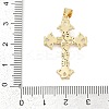 Brass Micro Pave Clear Cubic Zirconia Pendants KK-G522-51G-01-3