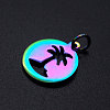Ion Plating(IP) 201 Stainless Steel Pendants STAS-S105-JN157-2