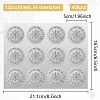 34 Sheets Silver Foil Embossed PET Picture Sticker DIY-WH0528-001-2