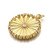 Rack Plating Brass Micro Pave Cubic Zirconia Pendants X-KK-K401-79G-2
