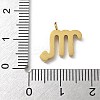 Ion Plating(IP) 304 Stainless Steel Micro Pave Cubic Zirconia Charms STAS-Z107-09G-07-3