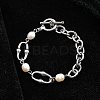 Stainless Steel Cable Chains Link Bracelets BJEW-F485-02P-1