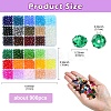 Rondelle Glass & Alloy Rhinestone Spacer Beads Jewelry Making Findings Kits DIY-YW0011-13-3