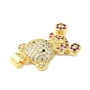 Brass Micro Pave Cubic Zirconia Pendants ZIRC-F138-08G-4