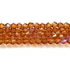Transparent Electroplate Glass Beads Strands GLAA-F029-2mm-D28-1