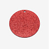 Flat Round Felt Glitter Photo Frame Card HJEW-WH0036-10A-2