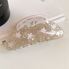 Grey Cellulose Acetate Claw Hair Clips PW-WG36375-02-1