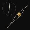 Iron Collapsible Big Eye Beading Needles ES001Y-S-125mm-01-1