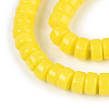 Opaque Solid Color Glass Beads Strands GLAA-N026-3x6mm-03-3
