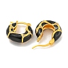 Rack Plating Brass Micro Pave Clear Cubic Zirconia Hoop Earring EJEW-C102-42G-01-2
