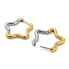 Two Tone 304 Stainless Steel Hoop Earrings EJEW-K257-02D-GP-2