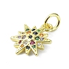 Brass Micro Pave Colorful Cubic Zirconia Pendants KK-H475-19G-10-2