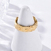 Musical Note 304 Stainless Steel Cuff Rings for Women RJEW-F175-03G-01-5