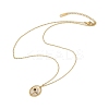 304 Stainless Steel Pave Natural Lapis Lazuli Oval with Star Pendant Necklaces for Women NJEW-Z055-05G-4