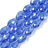 Transparent Electroplate Glass Beads Strands LS-EGLA-N013-T10mm-B10-1