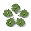 Spray Painted Alloy Pendants PALLOY-N0147-03A-1
