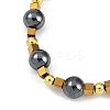 Synthetic Non-magnetic Hematite Beaded Stretch Bracelets for Women Men BJEW-F480-02A-2
