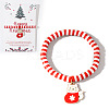 Elegant Christmas Handmade Polymer Clay Heishi Beaded Stretch Bracelets MV9996-48-1