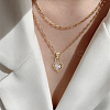 8Pcs 4 Style Brass Micro Pave Cubic Zirconia Pendants KK-BC0010-33-4