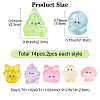 14Pcs 7 Styles Christmas Theme Magic World Luminous Resin Display Decoration FIND-YW0005-81-2