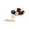 Brass Glass Pendants KK-B100-041G-05-2