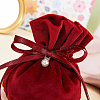 Velvet Jewelry Bags with Drawstring & Plastic Imitation Pearl LS-TP-CJC0001-03A-3