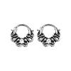 Snake 316 Surgical Stainless Steel Clear Cubic Zirconia Hoop Earrings X-EJEW-G416-39AS-4