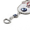 Alloy Enamel Palm Pendant Decoration HJEW-H058-07-3