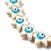 Synthetic Turquoise Enamel Beads Strands G-P507-16A-4