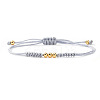 Stylish Unisex Round Brass Bead Braided Bracelets OJ1564-5-1