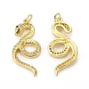 Brass Micro Pave Cubic Zirconia Pendants KK-E068-VB002-1