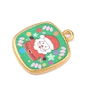 Printed 304 Stainless Steel Pendants STAS-B116-01B-G04-2
