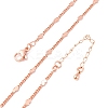 Brass Curb Chains Necklaces for Women NJEW-D302-07RG-2