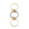 Brass Micro Pave Cubic Zirconia Finger Rings RJEW-D325-01PG-07-5