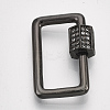 Brass Micro Pave Cubic Zirconia Screw Carabiner Lock Charms ZIRC-S061-139-2