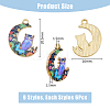 DICOSMETIC 54Pcs 9 Styles Alloy Printed Pendants FIND-DC0003-77-2