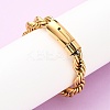 304 Stainless Steel Rope Chain Bracelets for Men Women BJEW-C124-03B-G-1