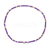 Minimalist Glass Seed Beads & Brass Beads Stretch Bracelets for Women BC0195-22-1