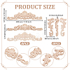 2 Styles Wood Carved Onlay Applique Craft WOOD-WA0001-01-2
