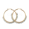 Beaded Hoop Earrings EJEW-JE03830-05-2