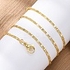 Brass Oval Link Chain Necklaces for Women NJEW-D302-10G-5