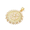 Brass Micro Pave Cubic Zirconia Pendants KK-P345-75G-2