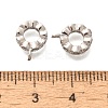 Flat Round Rack Plating Brass Micro Pave Cubic Zirconia Tube Bails KK-H508-08P-3