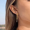 304 Stainless Steel Chain Tassel Stud Earrings for Women IO3537-1-3