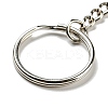Reiki Natural Tiger Eye Moon Pendant Keychains KEYC-P015-01P-09-3