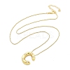 Brass & Plastic Pearl Letter Pendant Box Chain Necklaces for Women LS-NJEW-U017-01G-03-3