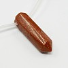 Synthetic Goldstone Pointed Bead Strands G-N0038-01-2