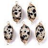Natural Dalmatian Jasper Links/Connectors G-T131-100C-1